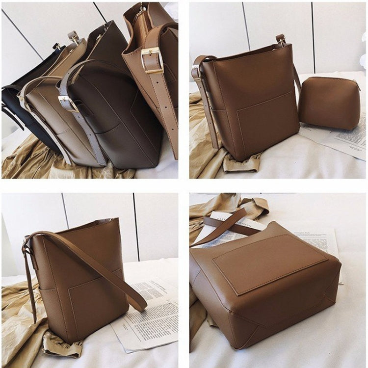 2 in 1 Large Capacity Solid Color Small Square Bag Shoulder Bag Ladies Handbag