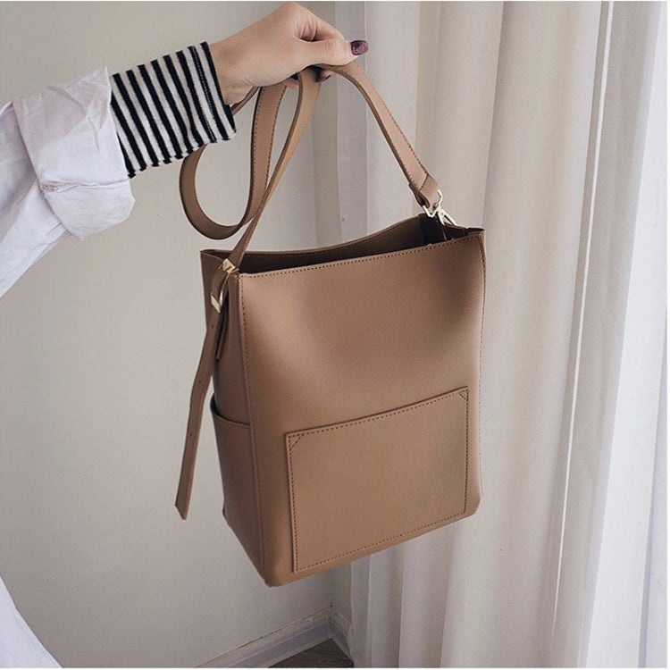 2 in 1 Large Capacity Solid Color Small Square Bag Shoulder Bag Ladies Handbag