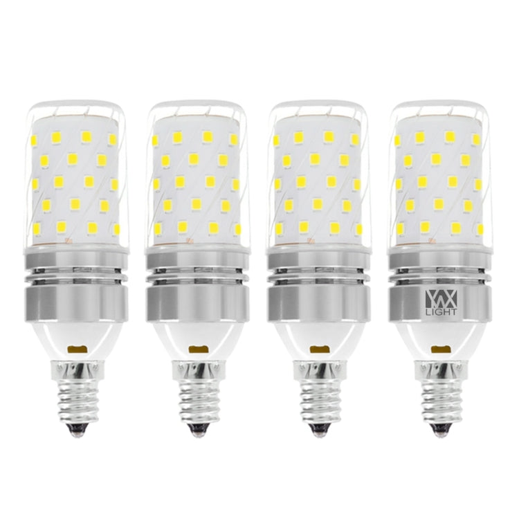 YWXLight E12 LED Bulbs, 8W LED Candelabra Bulb 70 Watt Equivalent, 700lm, Decorative Candle Base E27 Corn Non-Dimmable LED Chandelier Bulbs LED Lamp 4PCS