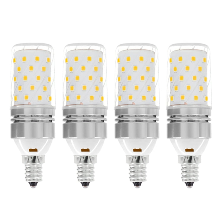 YWXLight E12 LED Bulbs, 8W LED Candelabra Bulb 70 Watt Equivalent, 700lm, Decorative Candle Base E27 Corn Non-Dimmable LED Chandelier Bulbs LED Lamp 4PCS