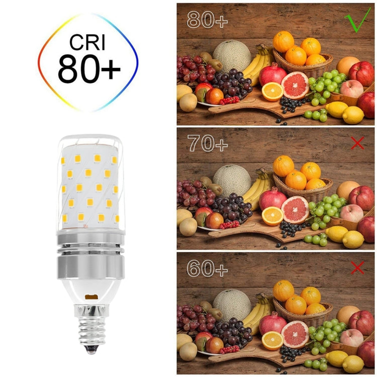YWXLight E12 LED Bulbs, 8W LED Candelabra Bulb 70 Watt Equivalent, 700lm, Decorative Candle Base E27 Corn Non-Dimmable LED Chandelier Bulbs LED Lamp 4PCS