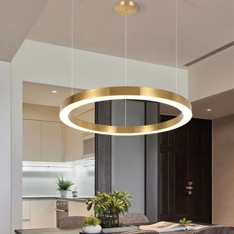 30W Simple Modern Atmosphere Home Creative Personality Living Room Restaurant Hall Ring Chandelier, Diameter: 60cm