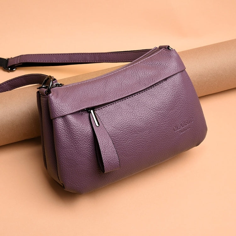 Litchi Texture Retro PU Multi-layer Messenger Bag Single Shoulder Bag Ladies Handbag