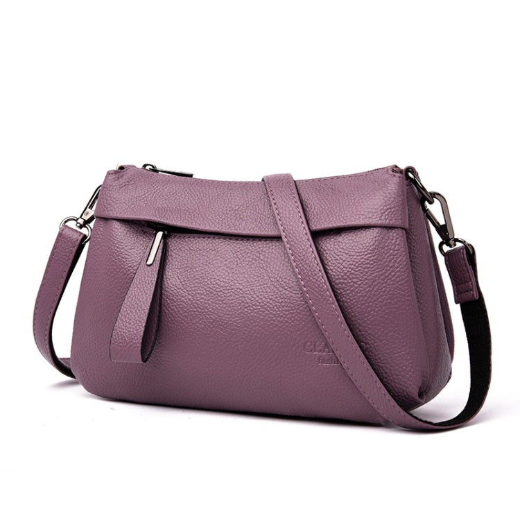 Litchi Texture Retro PU Multi-layer Messenger Bag Single Shoulder Bag Ladies Handbag