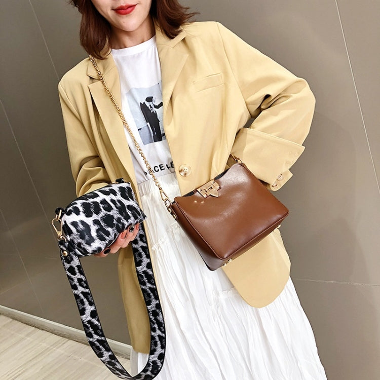 2 in 1 Fashion Leopard Packet Single Shoulder Bag Ladies Messenger Handbag