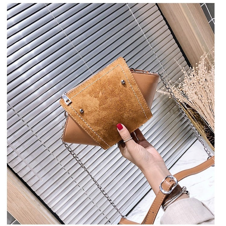 Fashion Shell Bag Matte PU Stitching Shoulder Bag Ladies Messenger Bag Handbag