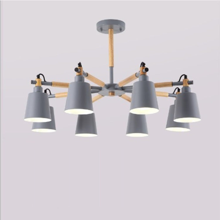 Living Room Super Bright Simple Modern Atmosphere Home Restaurant Bedroom Lamp Macaron Ceiling Lamp, 8 Heads