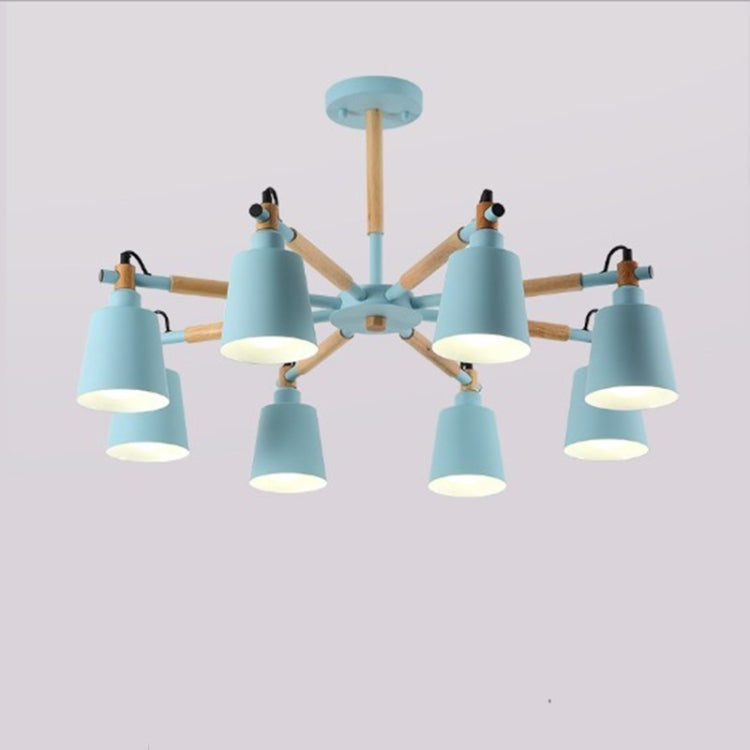 Living Room Super Bright Simple Modern Atmosphere Home Restaurant Bedroom Lamp Macaron Ceiling Lamp, 8 Heads