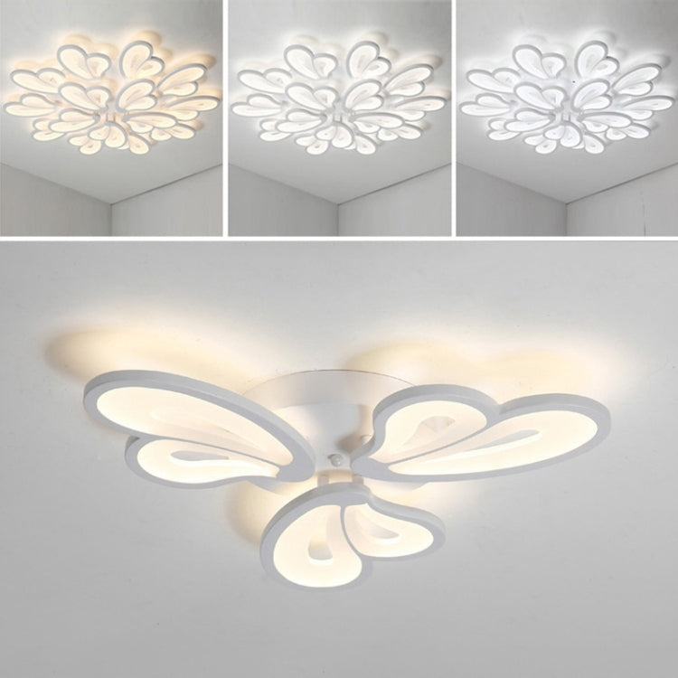 26W Modern Minimalist Living Room Atmosphere Acrylic LED Bedroom Lamp Creative Ceiling Lamp, 3 Heads, Diameter: 600mm, Stepless Dimming + Remote Control