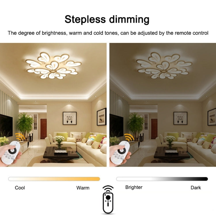 26W Modern Minimalist Living Room Atmosphere Acrylic LED Bedroom Lamp Creative Ceiling Lamp, 3 Heads, Diameter: 600mm, Stepless Dimming + Remote Control