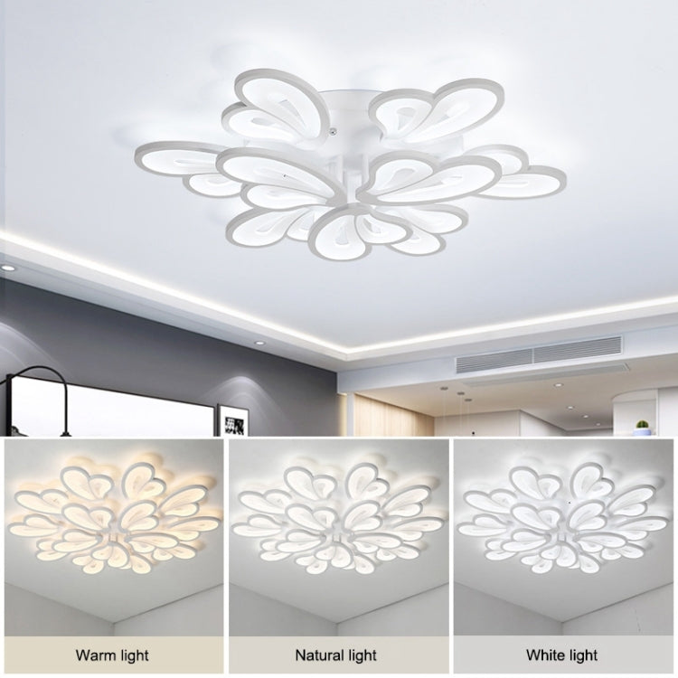 54W Modern Minimalist Living Room Atmosphere Acrylic LED Bedroom Lamp Creative Ceiling Lamp, 9 Heads, Diameter: 800mm, Stepless Dimming + Remote Control