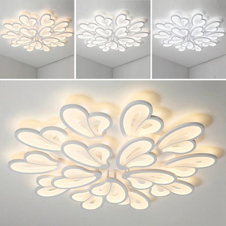 108W Modern Minimalist Living Room Atmosphere Acrylic LED Bedroom Lamp Creative Ceiling Lamp, 15 Heads, Diameter: 1200mm, Stepless Dimming + Remote Control