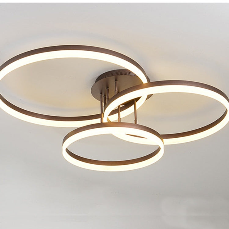 90W Modern Minimalist Atmosphere Living Room Bedroom Restaurant Study Creative Personality LED Ceiling Lamp, Three Circle 110 x 87cm