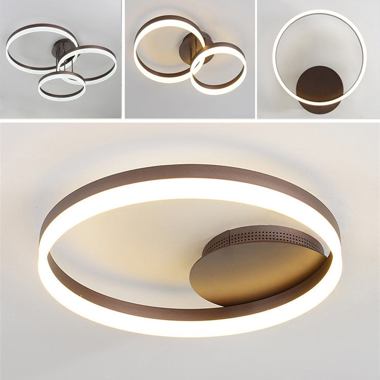 20W Modern Minimalist Atmosphere Bedroom Restaurant Study Creative Personality LED Ceiling Lamp, Single Circle 40cm, Stepless Dimming + Remote Control