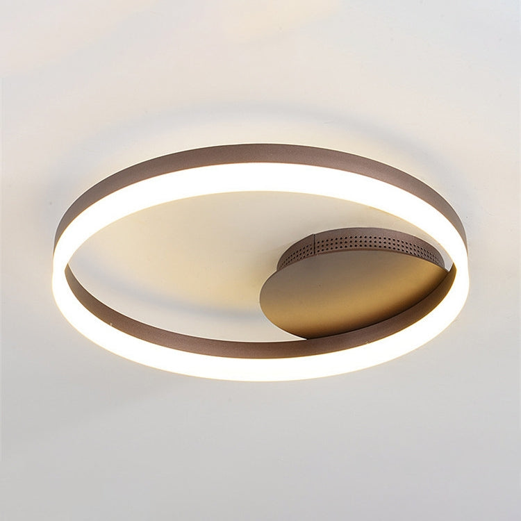 20W Modern Minimalist Atmosphere Bedroom Restaurant Study Creative Personality LED Ceiling Lamp, Single Circle 40cm, Stepless Dimming + Remote Control