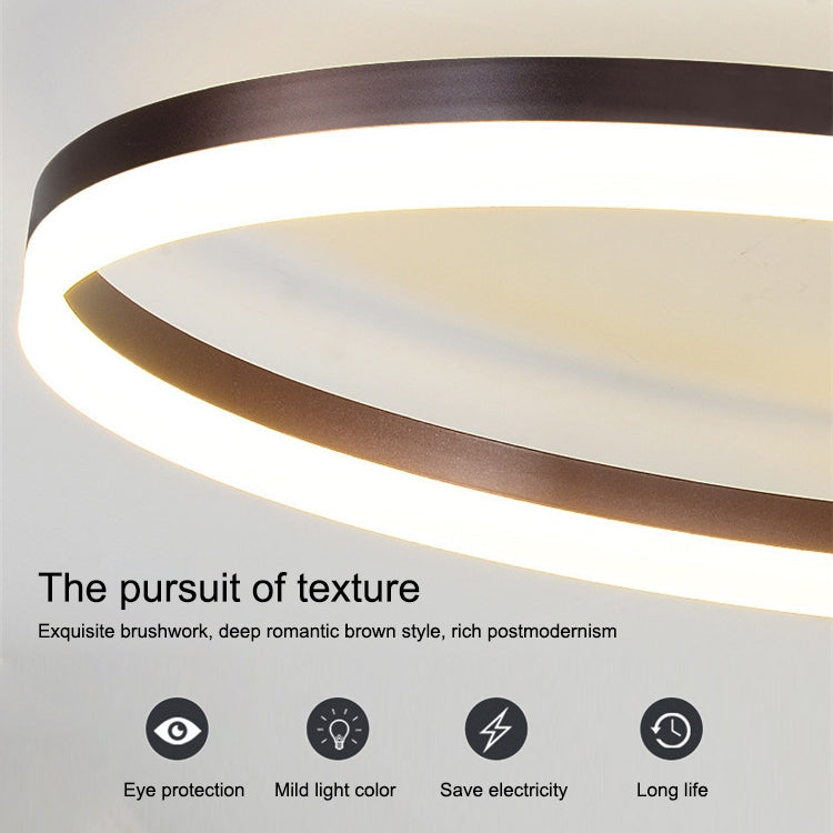 20W Modern Minimalist Atmosphere Bedroom Restaurant Study Creative Personality LED Ceiling Lamp, Single Circle 40cm, Stepless Dimming + Remote Control