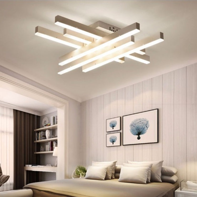 Creative Rectangular Bedroom Warm Living Room Simple Modern LED Ceiling Light, 3+3 Heads, Size: 41 x 41 x 12cm