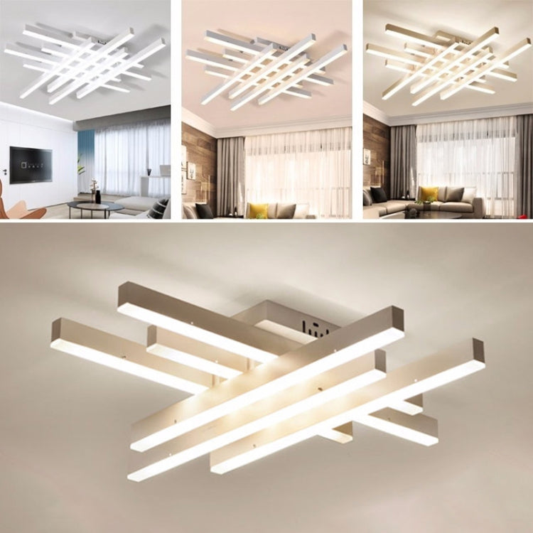 Modern Creative Rectangular Bedroom Warm Living Room Simple Modern LED Ceiling Light, 3+3 Heads, Size: 41x41x12cm, Stepless Dimming + Remote Control