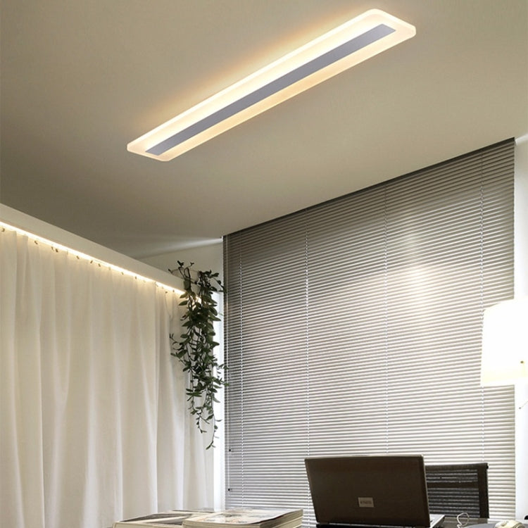 Rectangular Simple Modern Atmosphere Creative Hall Study LED Ceiling Lamp, Size: 80x15cm