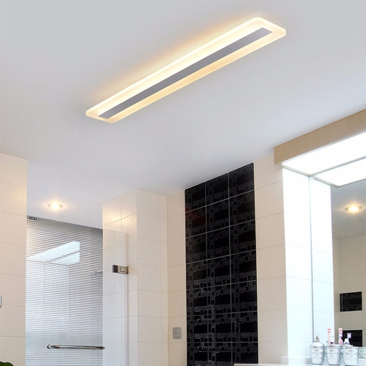 Rectangular Simple Modern Atmosphere Creative Hall Study LED Ceiling Lamp, Size: 80x15cm