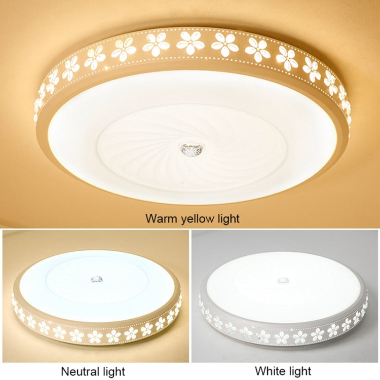 36W Round Shape Living Room Modern Minimalist Atmosphere Study Bedroom Bedroom LED Ceiling Lamp, Diameter: 52cm, Stepless Dimming + Remote Control