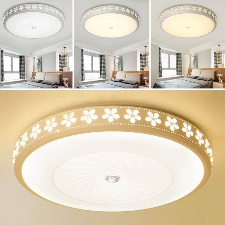 48W Round Shape Living Room Modern Minimalist Atmosphere Study Bedroom Bedroom LED Ceiling Lamp, Diameter: 62cm, Stepless Dimming + Remote Control