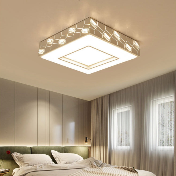 48x48cm Square Simple Modern Atmosphere Home Creative Restaurant Bedroom Living Room LED Ceiling Lamp, Stepless Dimming + Remote Control