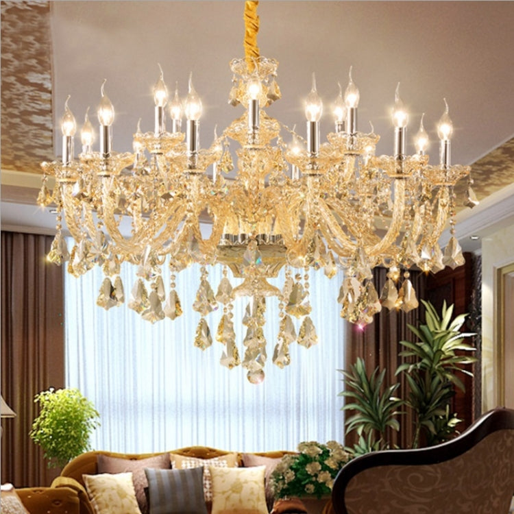 Living Room Dining Room Bedroom Chandelier LED Candle Crystal Chandelier without Bulbs, 18 Heads
