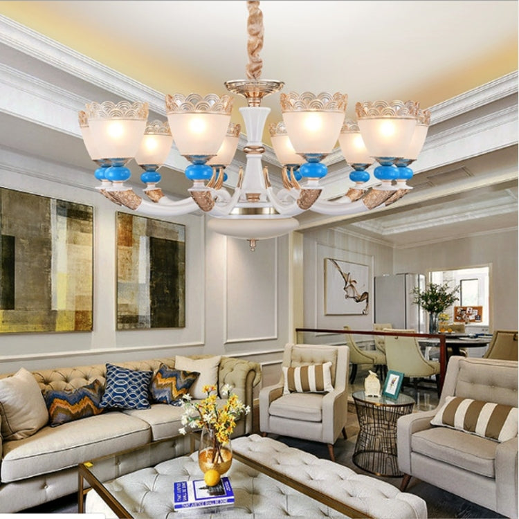 Zinc Alloy Living Room Garden Bedroom Modern Minimalist Restaurant Atmospheric Crystal Lamps with Bulbs, 10 Heads