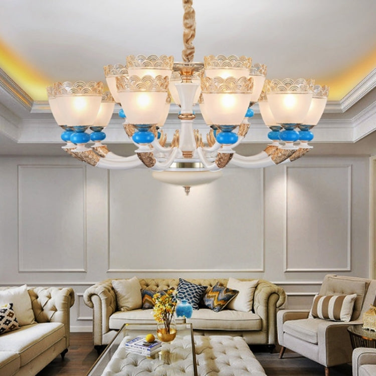 Zinc Alloy Living Room Garden Bedroom Modern Minimalist Restaurant Atmospheric Crystal Lamps without Bulbs, 15 Heads