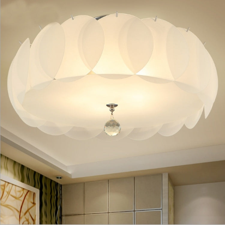 Simple Modern Warm Romantic Glass Round LED Ceiling Light, Diameter: 40cm