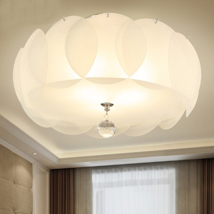 Simple Modern Warm Romantic Glass Round LED Ceiling Light, Diameter: 40cm