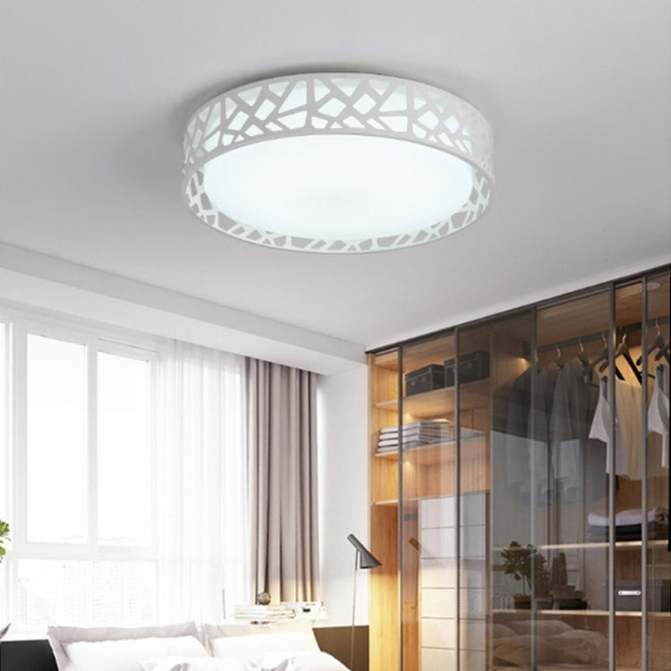Round Wrought Iron Personality Living Room Modern Minimalist Warm Bedroom Room Dining Room LED Ceiling Lamp, Diameter: 42cm, Stepless Dimming + Remote Control