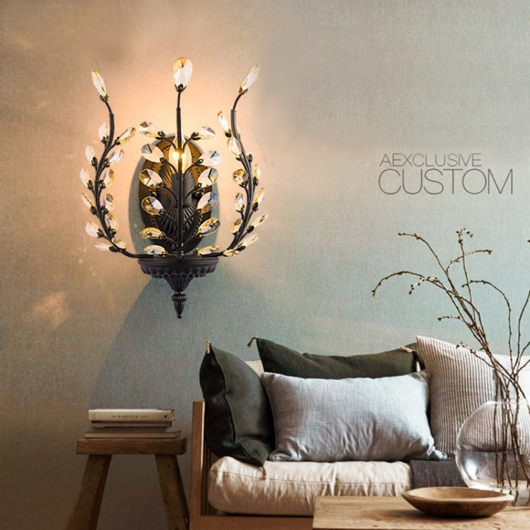 Wrought Iron Wall Lamp Balcony Bedroom Restaurant Mediterranean Creative Personality Wall Porch Aisle Light, Single Head