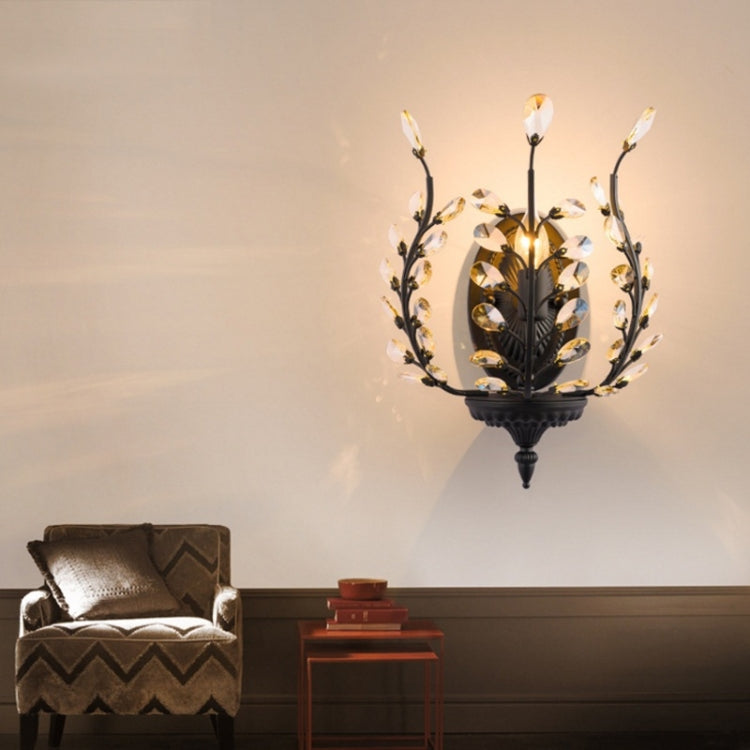 Wrought Iron Wall Lamp Balcony Bedroom Restaurant Mediterranean Creative Personality Wall Porch Aisle Light, Single Head