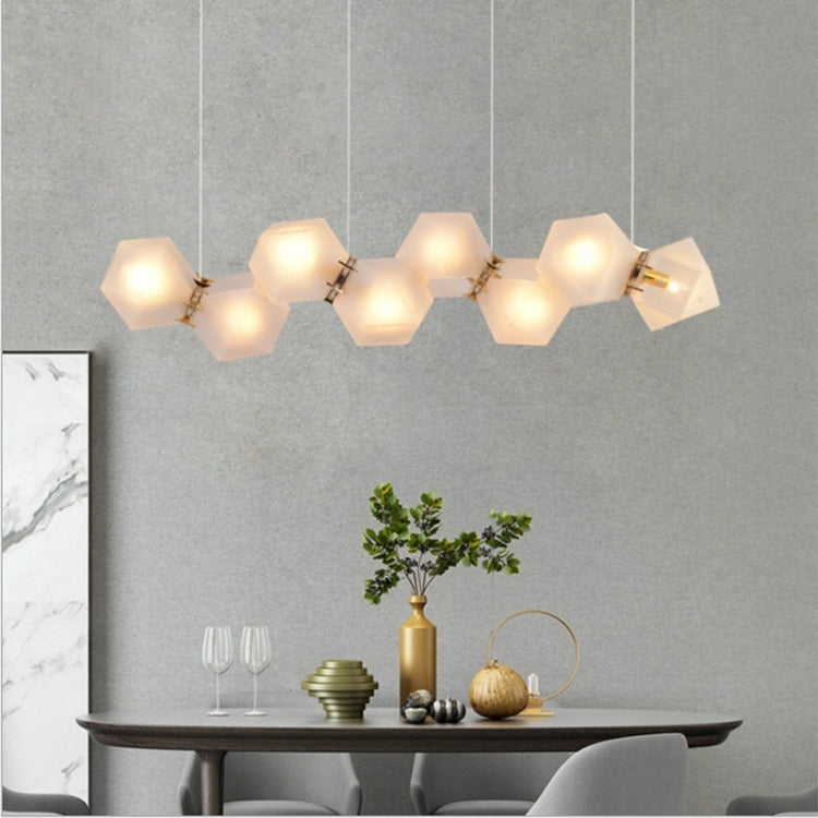 Minimalist Restaurant Clothing Store Glass Creative Personality Combination Cafe Bar Chandelier without Light Source, 8 Heads, Size: 135x20x35cm