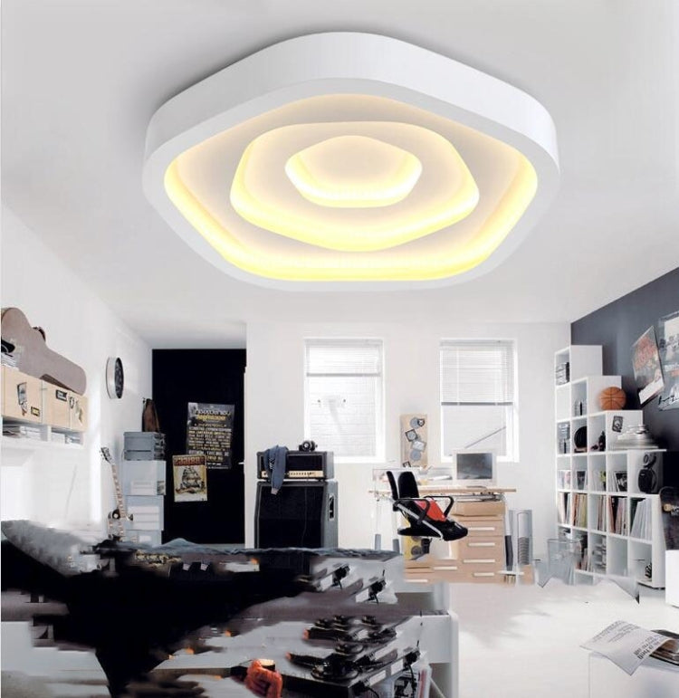 Modern Minimalist Warm Living Room Master Bedroom LED Ceiling Lamp, Stepless Dimming + Remote Control, Diameter: 530mm
