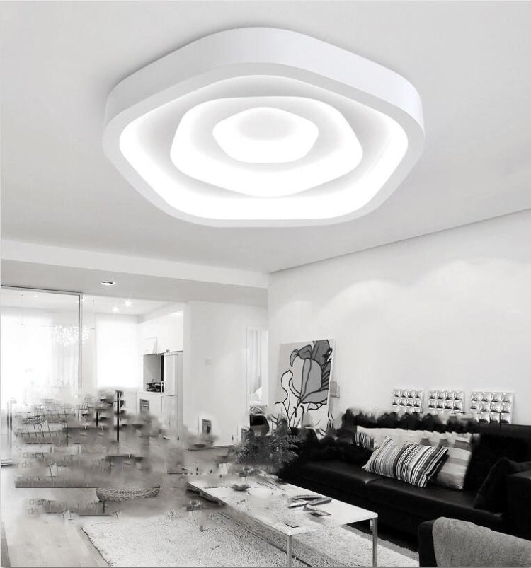 Modern Minimalist Warm Living Room Master Bedroom LED Ceiling Lamp, Three-color Segmentation, Diameter: 430mm