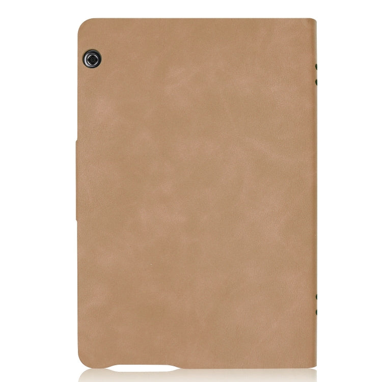 Solid Color Cowhide Texture Horizontal Flip PU Leather Case for Huawei MediaPad T5 10 inch, with Holder