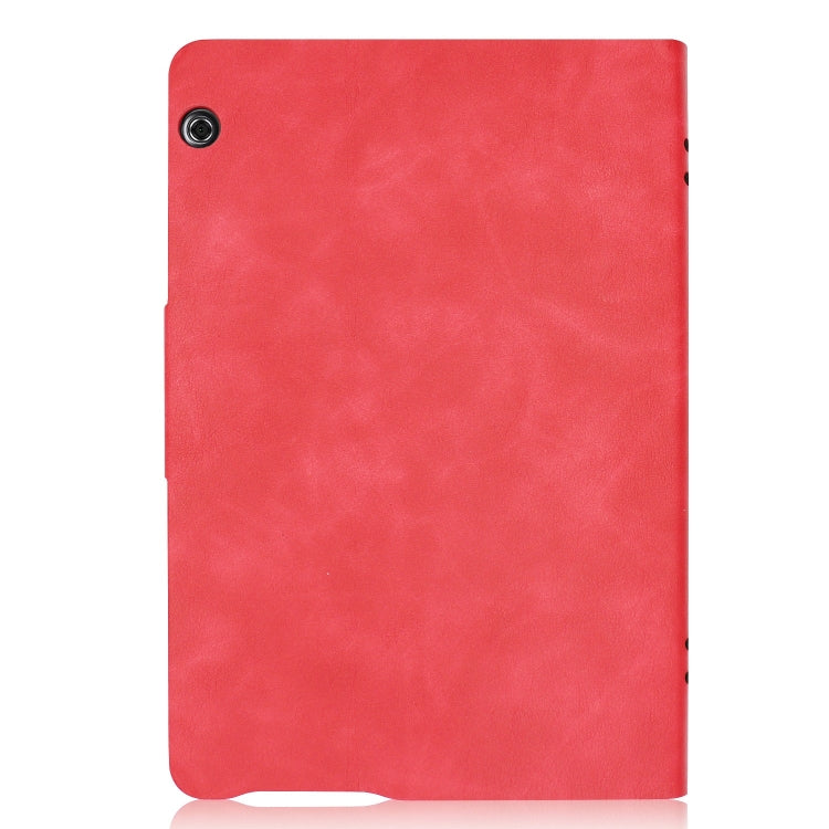 Solid Color Cowhide Texture Horizontal Flip PU Leather Case for Huawei MediaPad T5 10 inch, with Holder