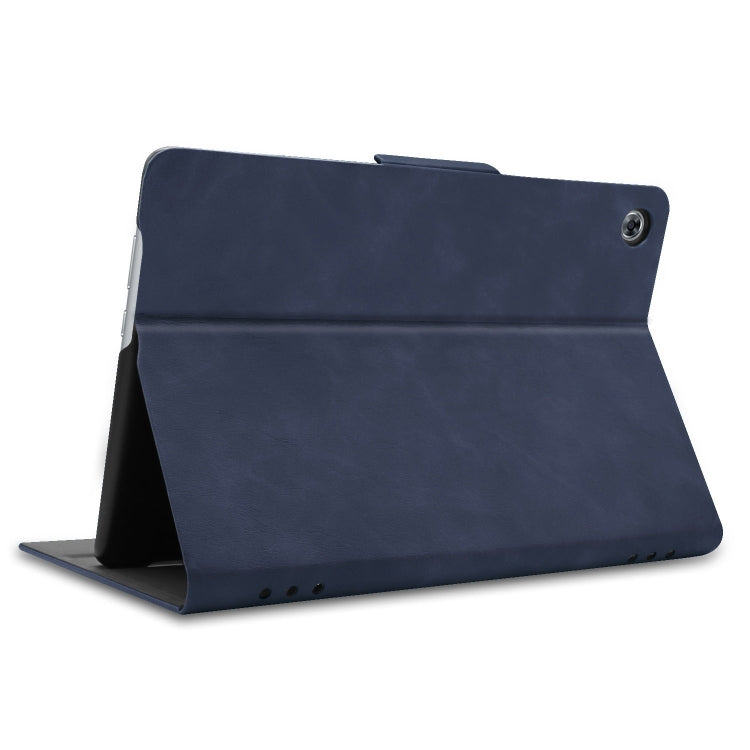 Solid Color Cowhide Texture Horizontal Flip PU Leather Case for Huawei MediaPad M5 Lite 10.1 inch, with Holder & Sleep / Wake-up Function