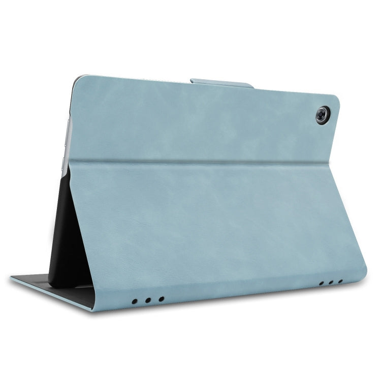 Solid Color Cowhide Texture Horizontal Flip PU Leather Case for Huawei MediaPad M5 Lite 10.1 inch, with Holder & Sleep / Wake-up Function