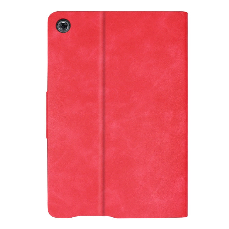 Solid Color Cowhide Texture Horizontal Flip PU Leather Case for Huawei MediaPad M5 Lite 10.1 inch, with Holder & Sleep / Wake-up Function