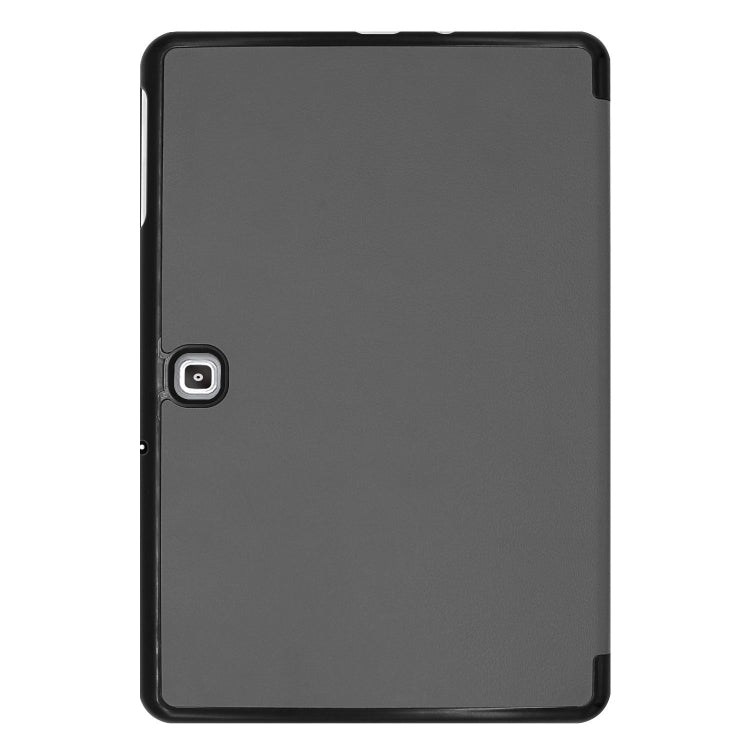 Solid Color Custer Texture Horizontal Flip PU Leather Case for Galaxy Tab Advanced2 / T583, with Three-folding Holder