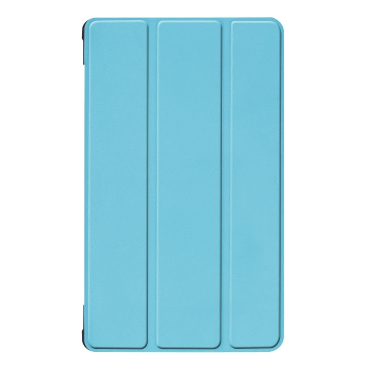Solid Color Custer Texture Horizontal Flip PU Leather Case for Huawei Honor Tab 5 8.0, with Three-folding Holder
