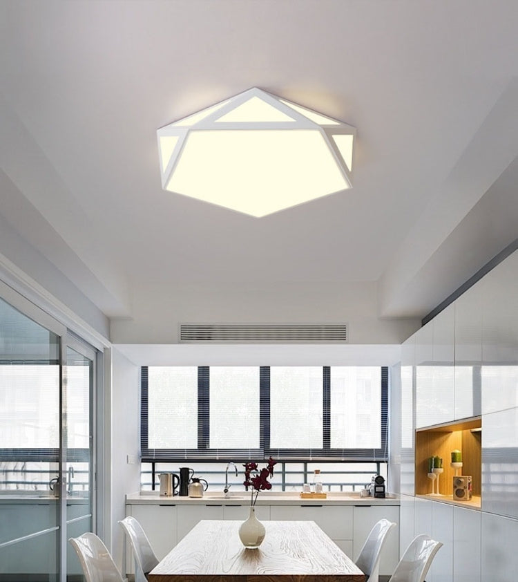 24W Modern Minimalist Warm Living Room Master Bedroom LED Ceiling Light, Three-color Segmentation, Diameter: 52x52cm