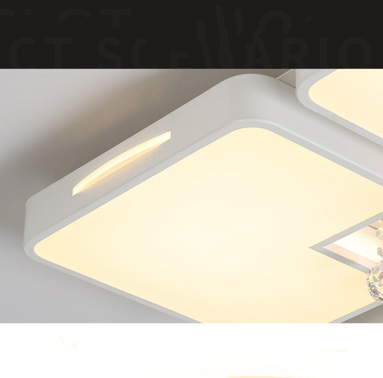 40W Living Room Simple Modern LED Ceiling Lamp Crystal Light, 3-Color Dimming, 60 x 60cm