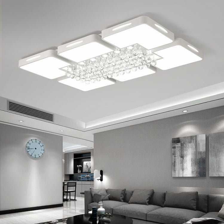 65W Living Room Simple Modern LED Ceiling Lamp Crystal Light, Stepless Dimming + Remote Control, 90 x 60cm
