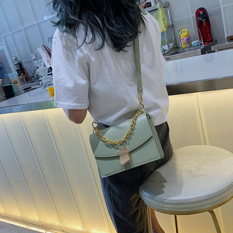 Magnetic Buckle Chain Handle PU Leather Single Shoulder Bag Ladies Handbag Messenger Bag