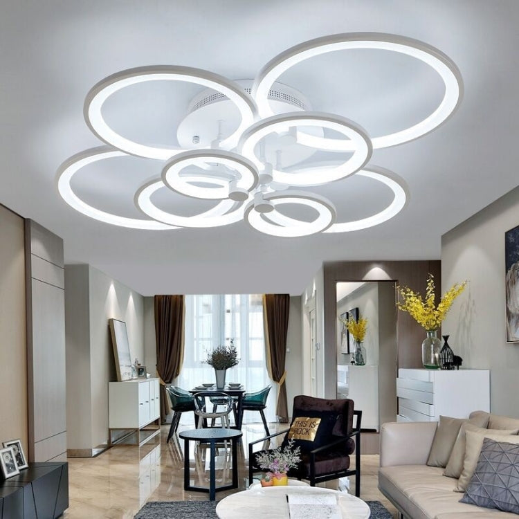 103W Creative Round Modern Art LED Ceiling Lamp, Stepless Dimming + Remote Control, 10 Heads